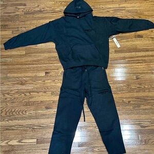 Black essentials Hoodie set new with tags